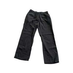 Casual Black Wide Leg Pants with Elastic Waist